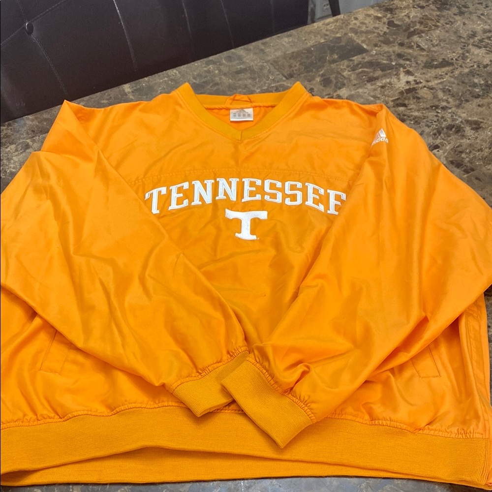 Adidas Orange V-Neck Sweater
